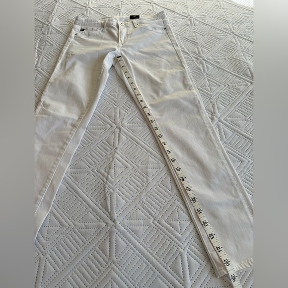 AG Abbey Ankle White Crop Petite Mid-Rise Super Skinny Ankle Jeans Size 26P - Picture 8 of 13